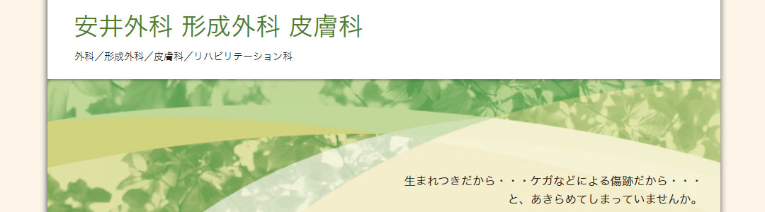 安井外科 形成外科 皮膚科のスクショ